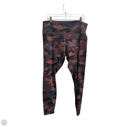 Athletic Leggings By Lululemon In Red, Size: 18