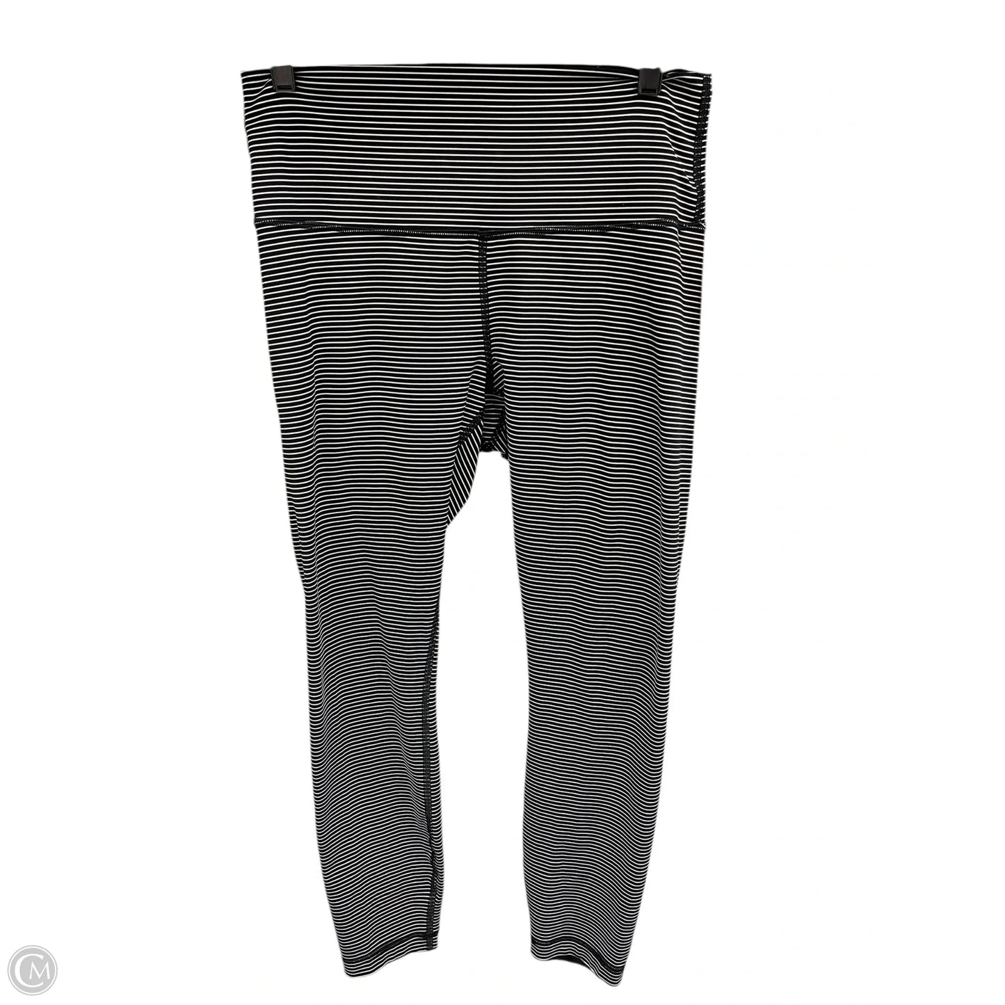 Athletic Leggings By Lululemon In Striped Pattern, Size: 10