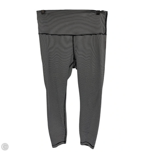 Athletic Leggings By Lululemon In Striped Pattern, Size: 10