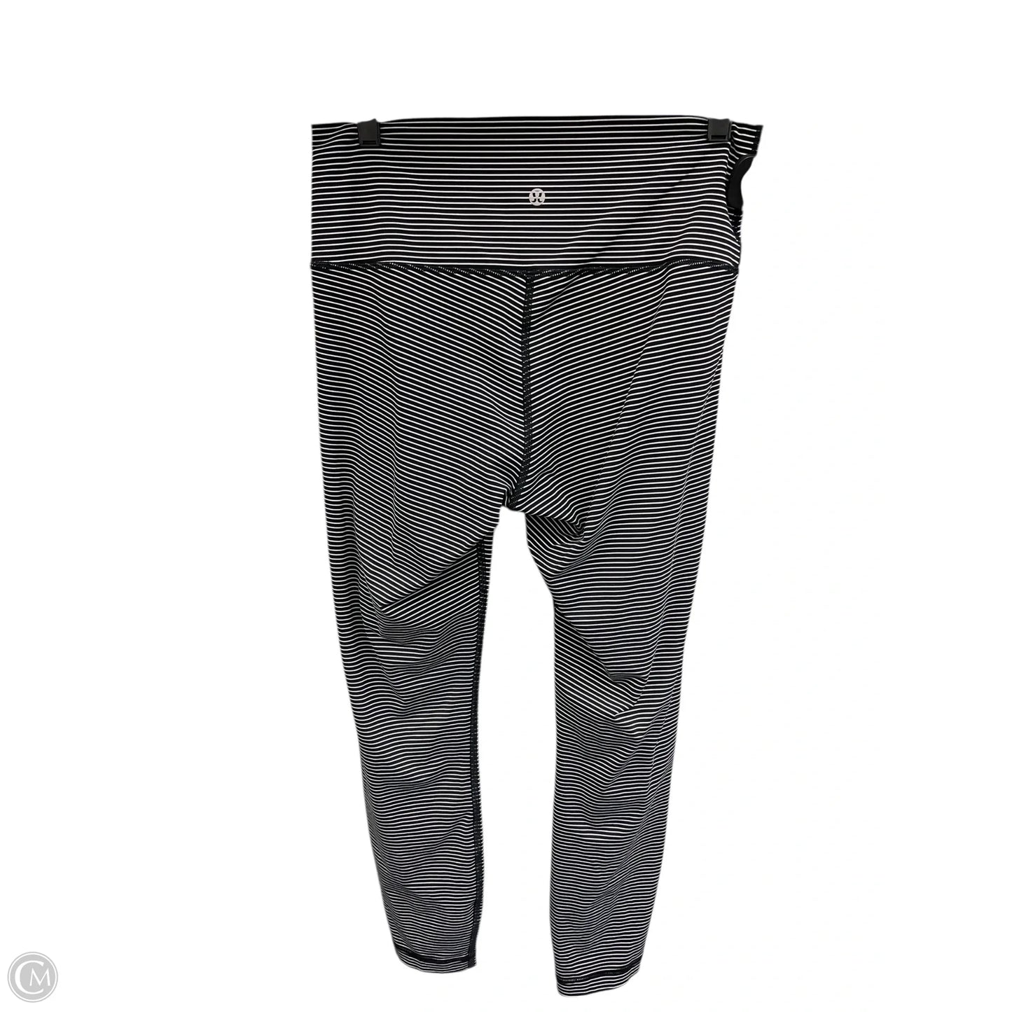 Athletic Leggings By Lululemon In Striped Pattern, Size: 10