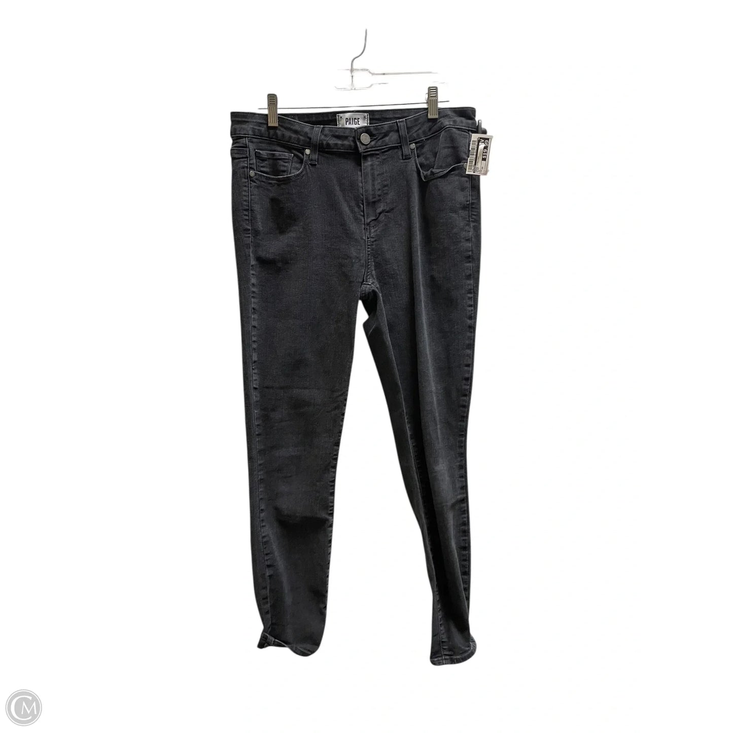Jeans Straight By Paige In Black, Size: 12