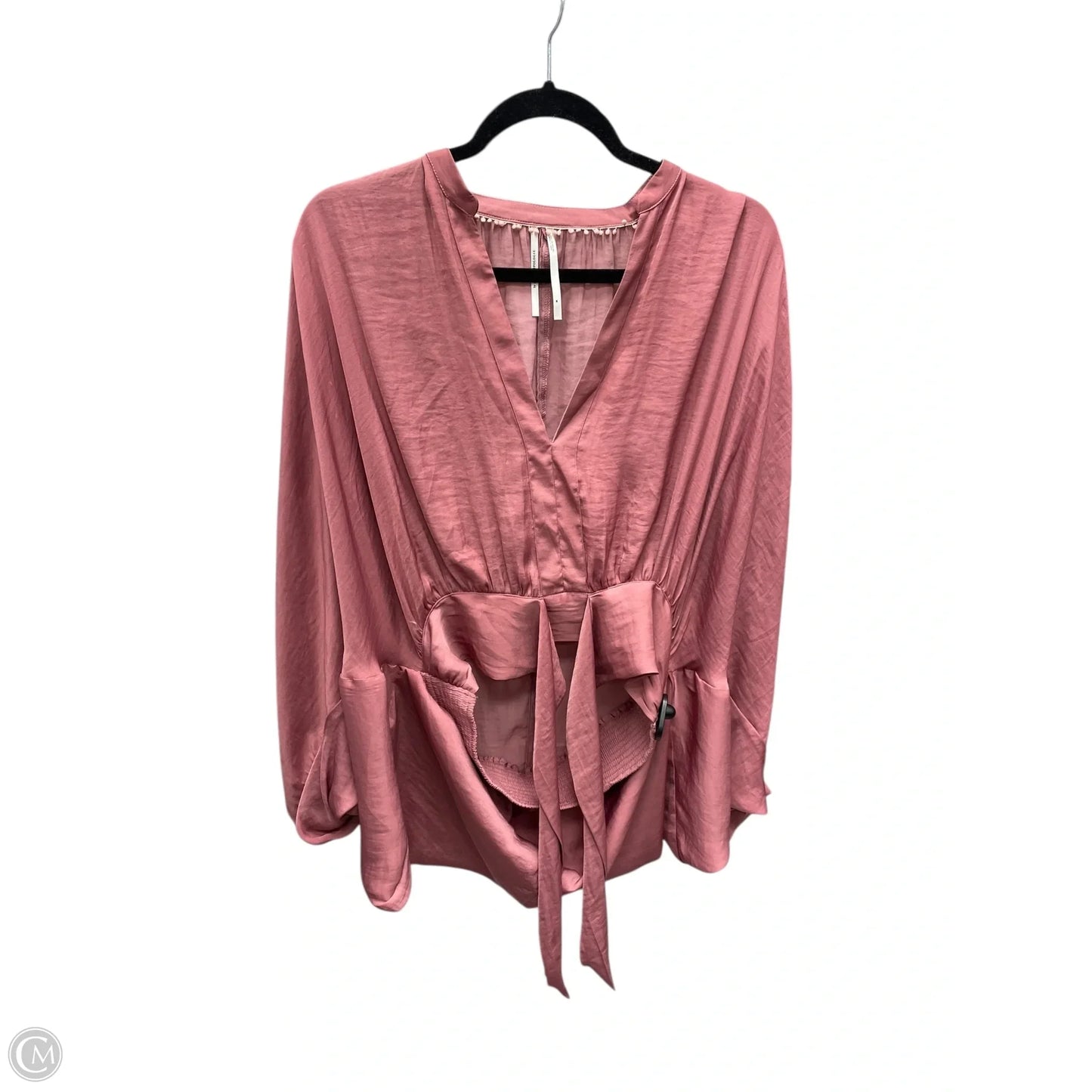 Top Long Sleeve By Anthropologie In Pink, Size: M