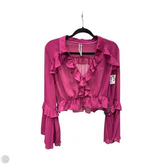 Top Long Sleeve By Anthropologie In Purple, Size: M