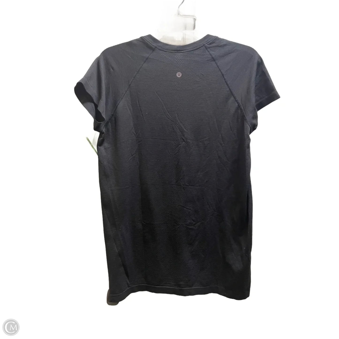 Athletic Top Short Sleeve By Lululemon In Black, Size: M