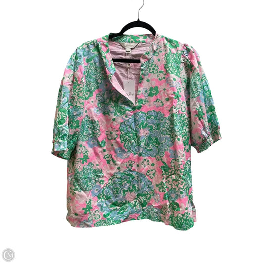 Top Short Sleeve Designer By Lilly Pulitzer In Multi-colored, Size: Xl