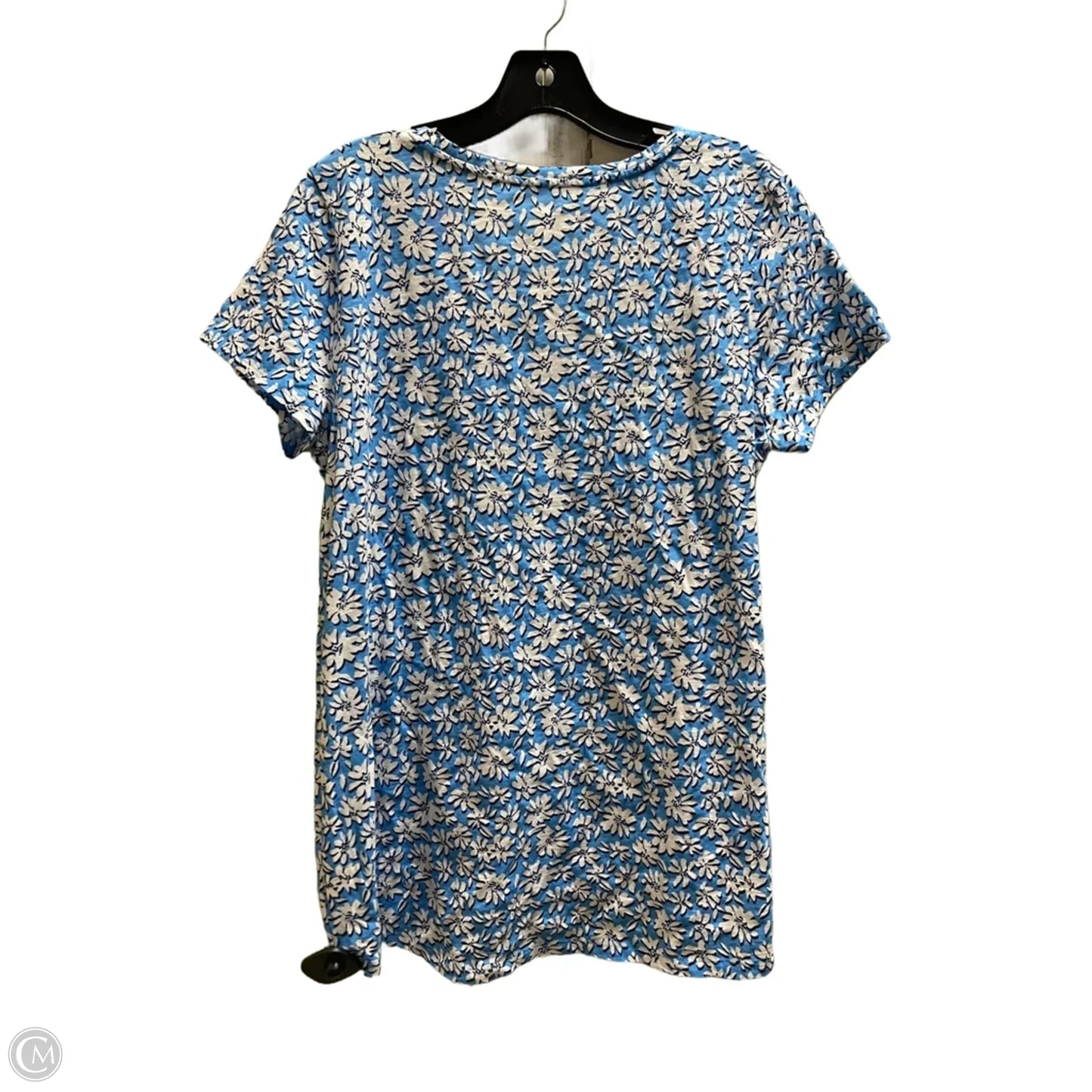 Top Short Sleeve Designer By Lilly Pulitzer In Blue, Size: L