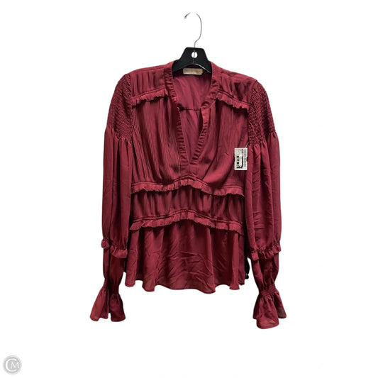 Top Long Sleeve Designer By Tory Burch In Red, Size: S