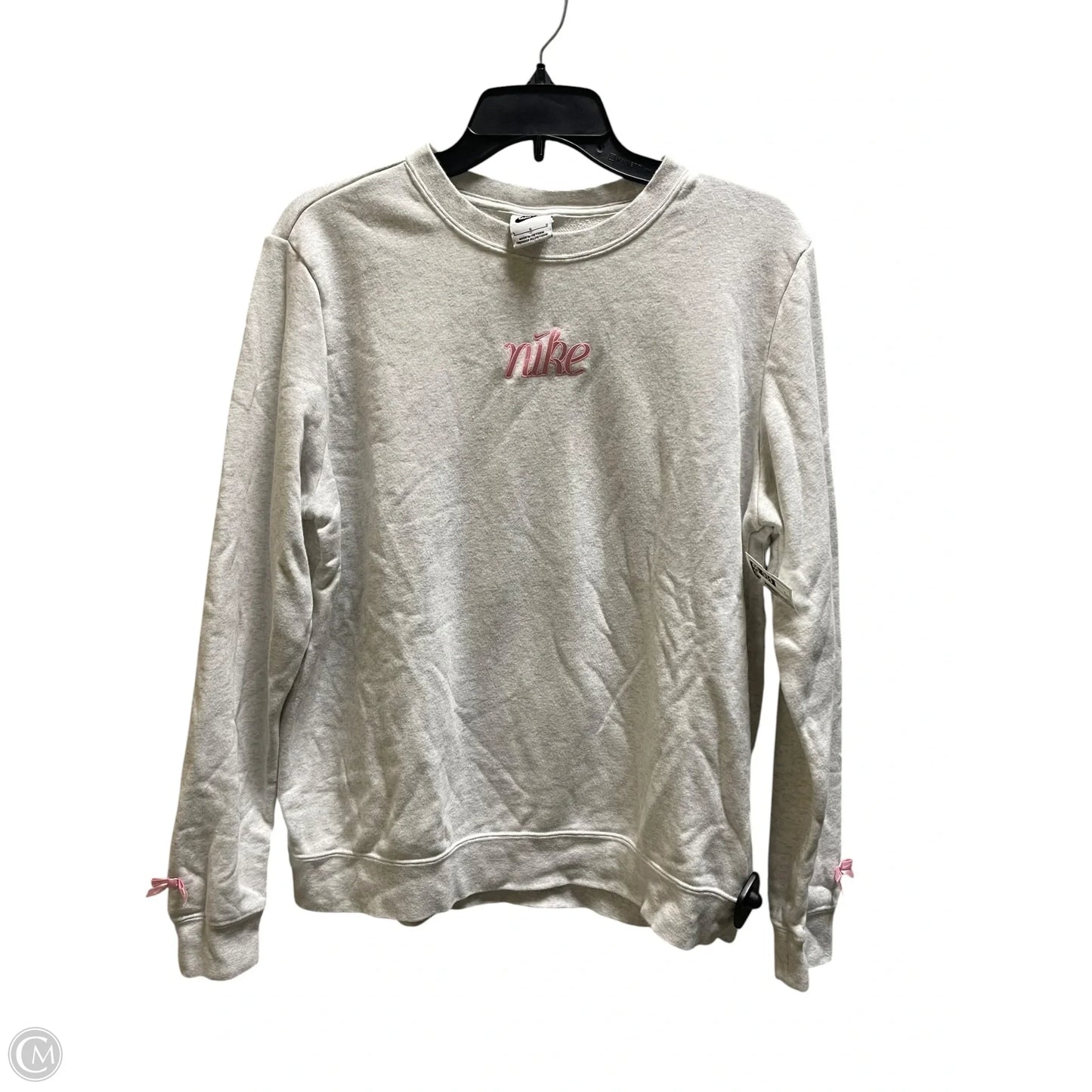 Athletic Sweatshirt Crewneck By Nike Apparel In Grey, Size: L