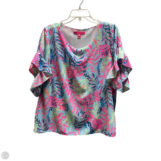 Top Short Sleeve Designer By Lilly Pulitzer In Multi-colored, Size: Xl