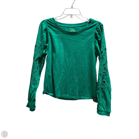 Top Long Sleeve Designer By Lilly Pulitzer In Green, Size: S