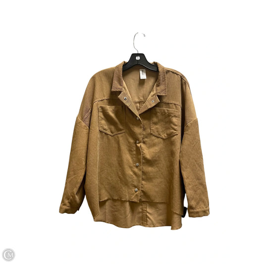 Top Long Sleeve By Abound In Brown, Size: S