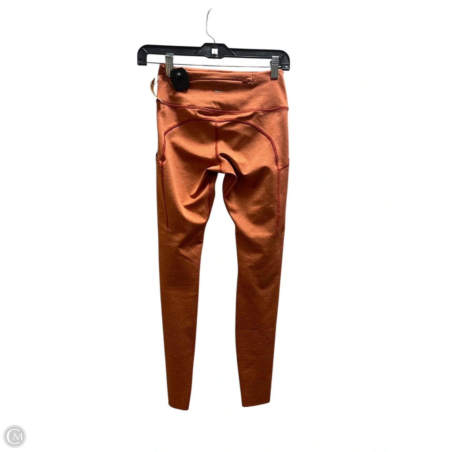 Athletic Leggings By Nike Apparel In Orange, Size: S