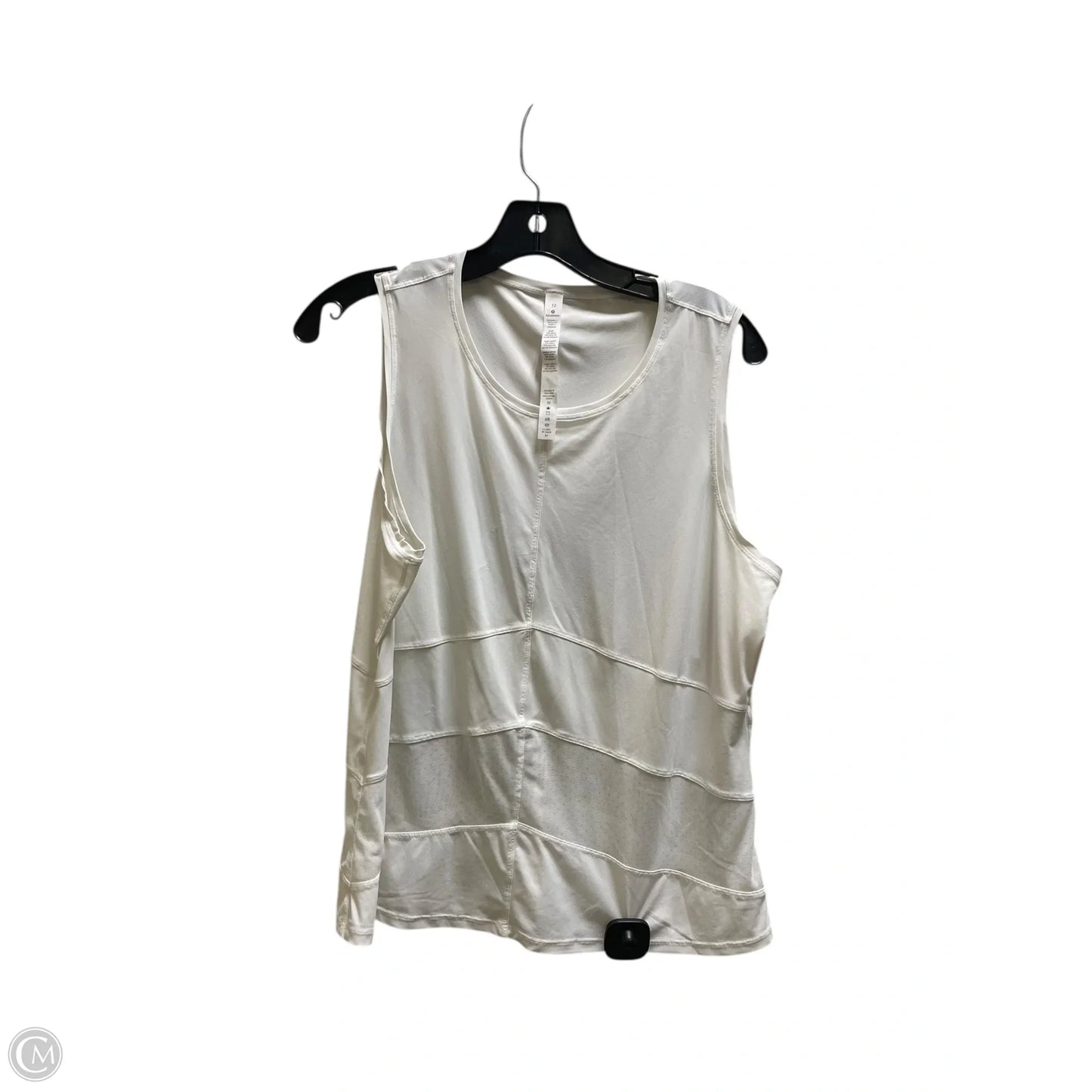 Athletic Tank Top By Lululemon In White, Size: 12