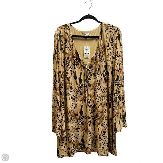 Dress Casual Midi By Bar Iii In Animal Print, Size: 3x