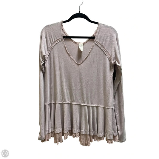 Top Long Sleeve By Free People In Purple, Size: S
