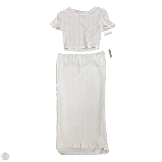 Skirt Set 2pc By Clothes Mentor In White, Size: S