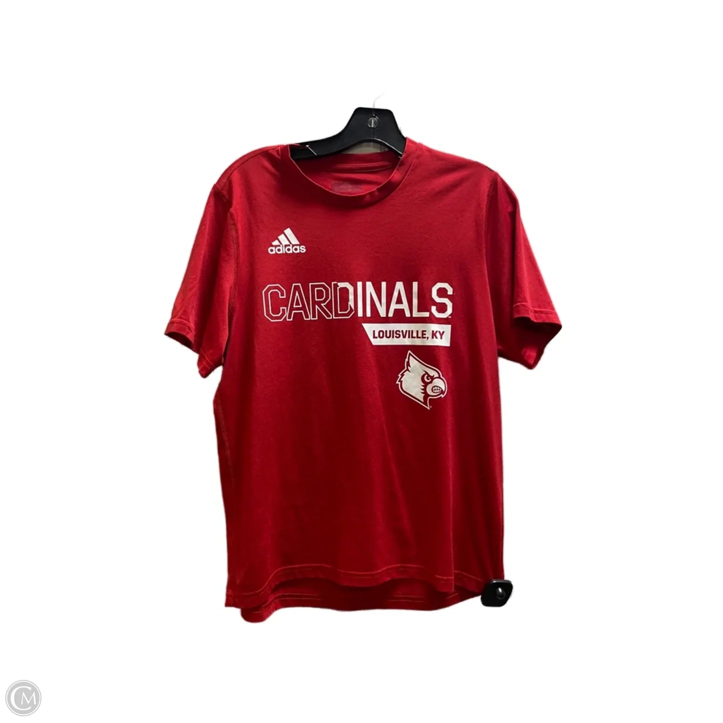 Athletic Top Short Sleeve By Adidas In Red, Size: M