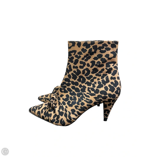Boots Ankle Heels By Isaac Mizrahi In Animal Print, Size: 10