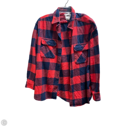 Top Long Sleeve By Aerie In Plaid Pattern, Size: S