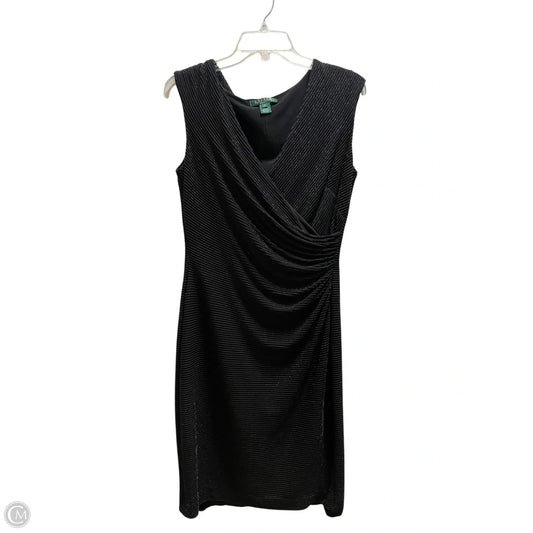 Dress Casual Midi By Lauren By Ralph Lauren In Black, Size: 10