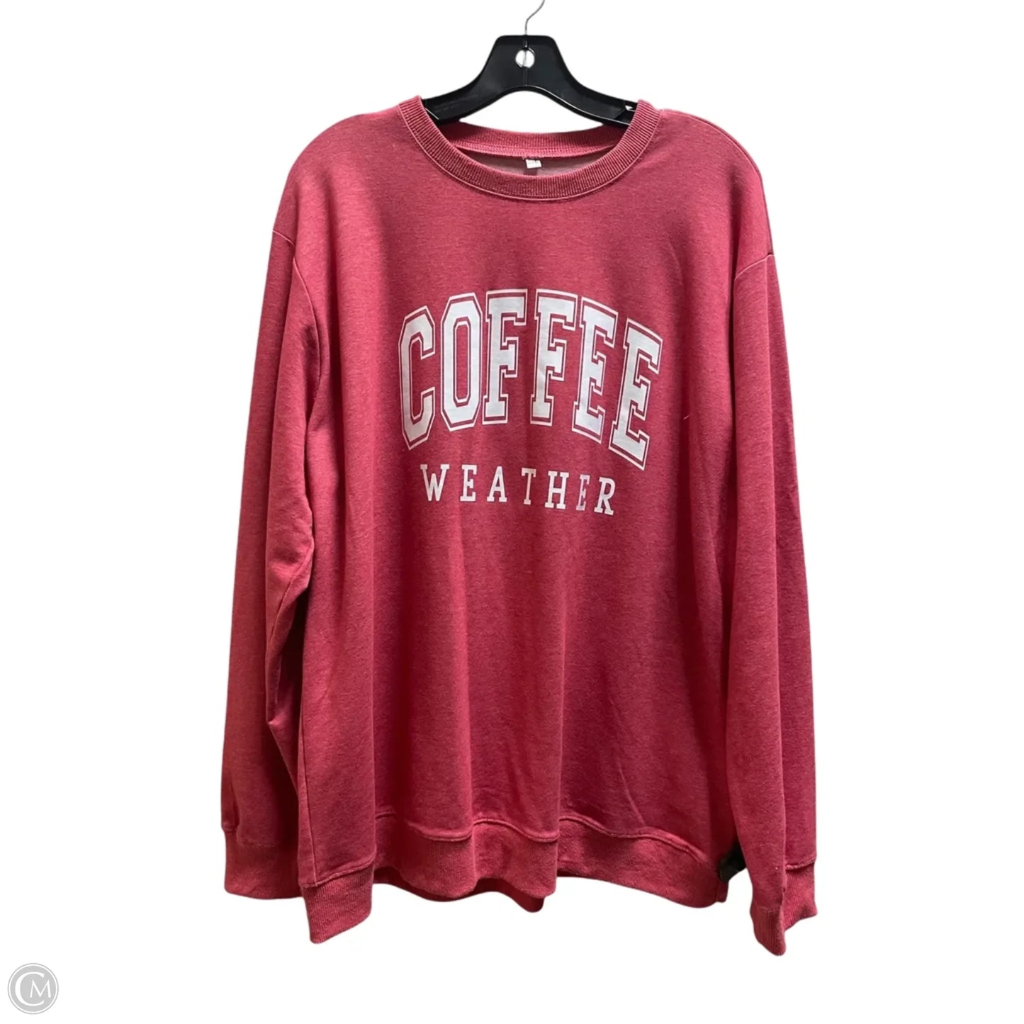 Sweatshirt Collar By Clothes Mentor In Red, Size: 2x