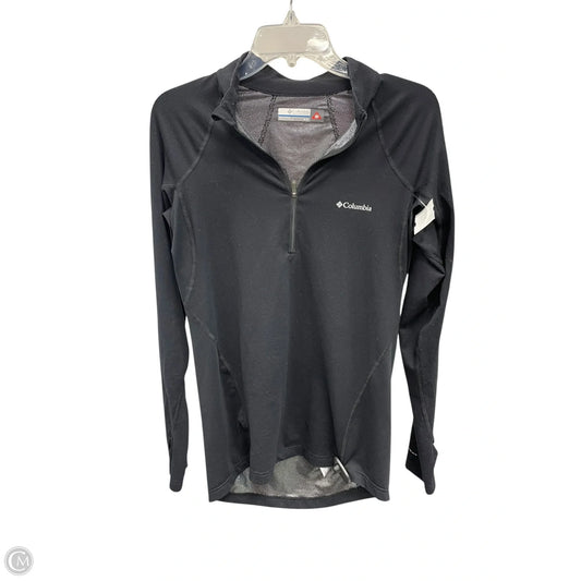 Athletic Top Long Sleeve Collar By Columbia In Black, Size: M