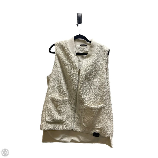 Vest Faux Fur & Sherpa By Calvin Klein In Cream, Size: L