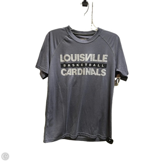 Top Short Sleeve By Adidas In Grey, Size: M