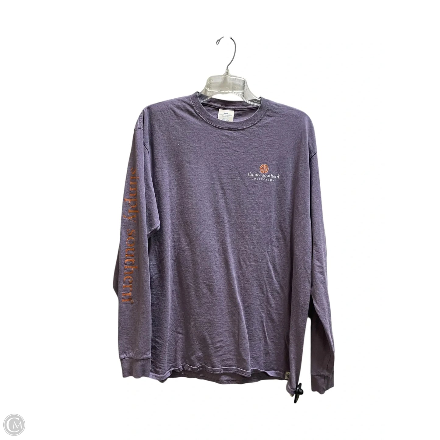Top Long Sleeve By Simply Southern In Purple, Size: L