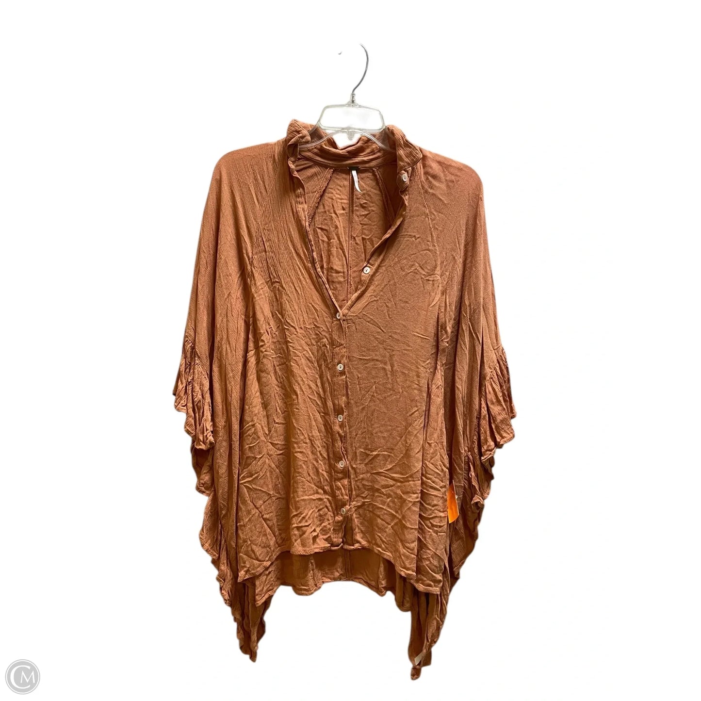 Top Short Sleeve By Free People In Orange, Size: Xs