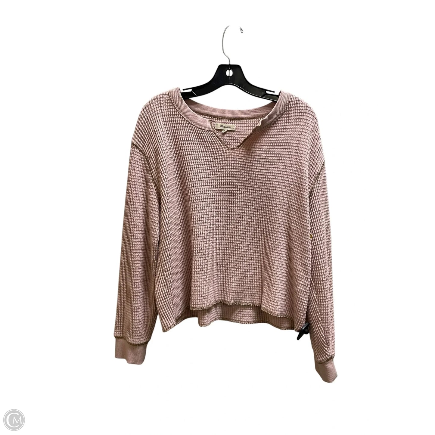 Top Long Sleeve By Madewell In Pink, Size: M