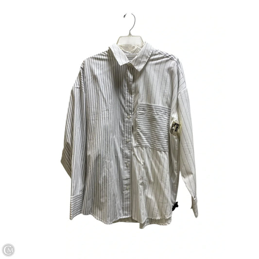 Top Long Sleeve By Abercrombie And Fitch In White, Size: L