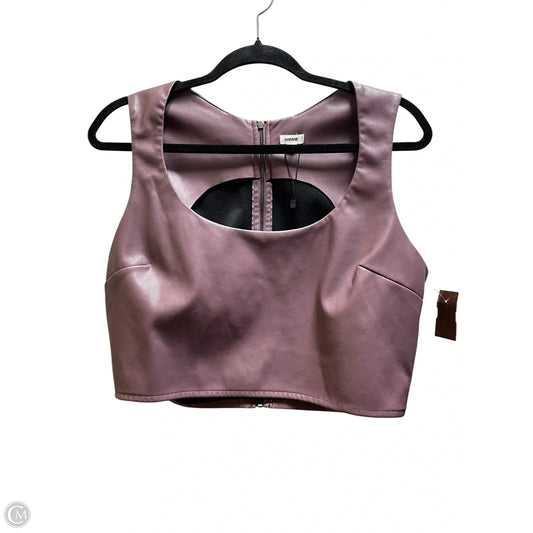 Top Sleeveless By Garage In Purple, Size: L