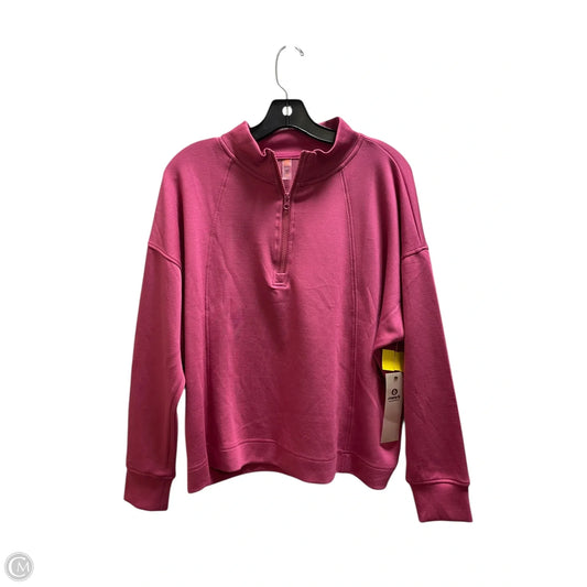 Athletic Sweatshirt Collar By Mono B In Pink, Size: M