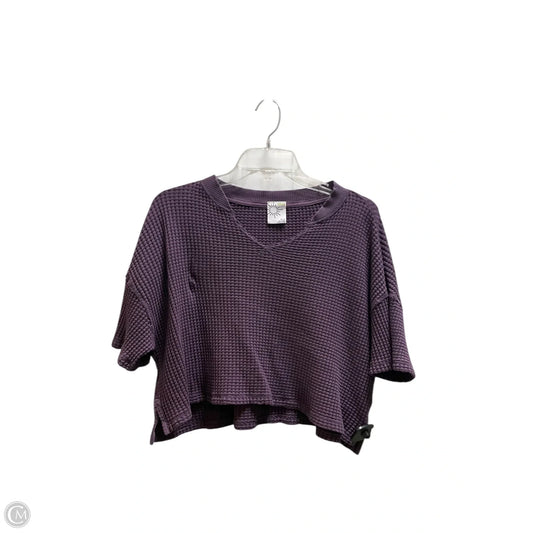 Top Short Sleeve By Offline In Purple, Size: M