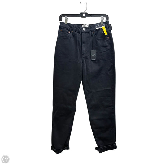 Jeans Straight By Abercrombie And Fitch In Black, Size: 28