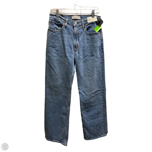 Jeans Straight By Abercrombie And Fitch In Blue Denim, Size: 6