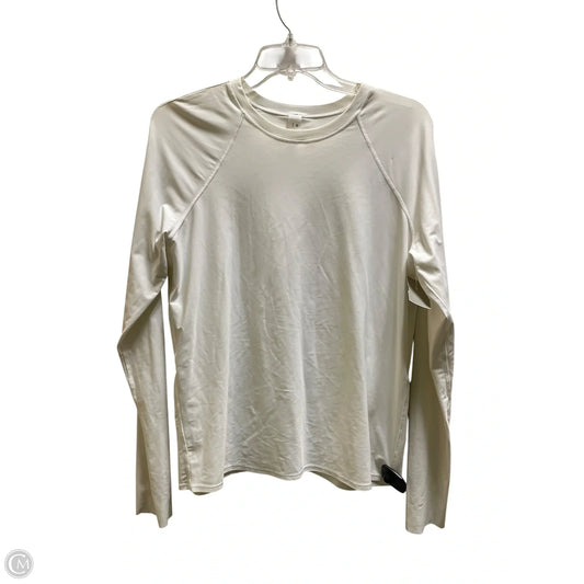 Athletic Top Long Sleeve Collar By Lululemon In White, Size: Xs