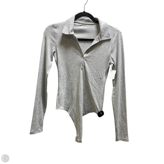Top Long Sleeve By American Eagle In Grey, Size: S