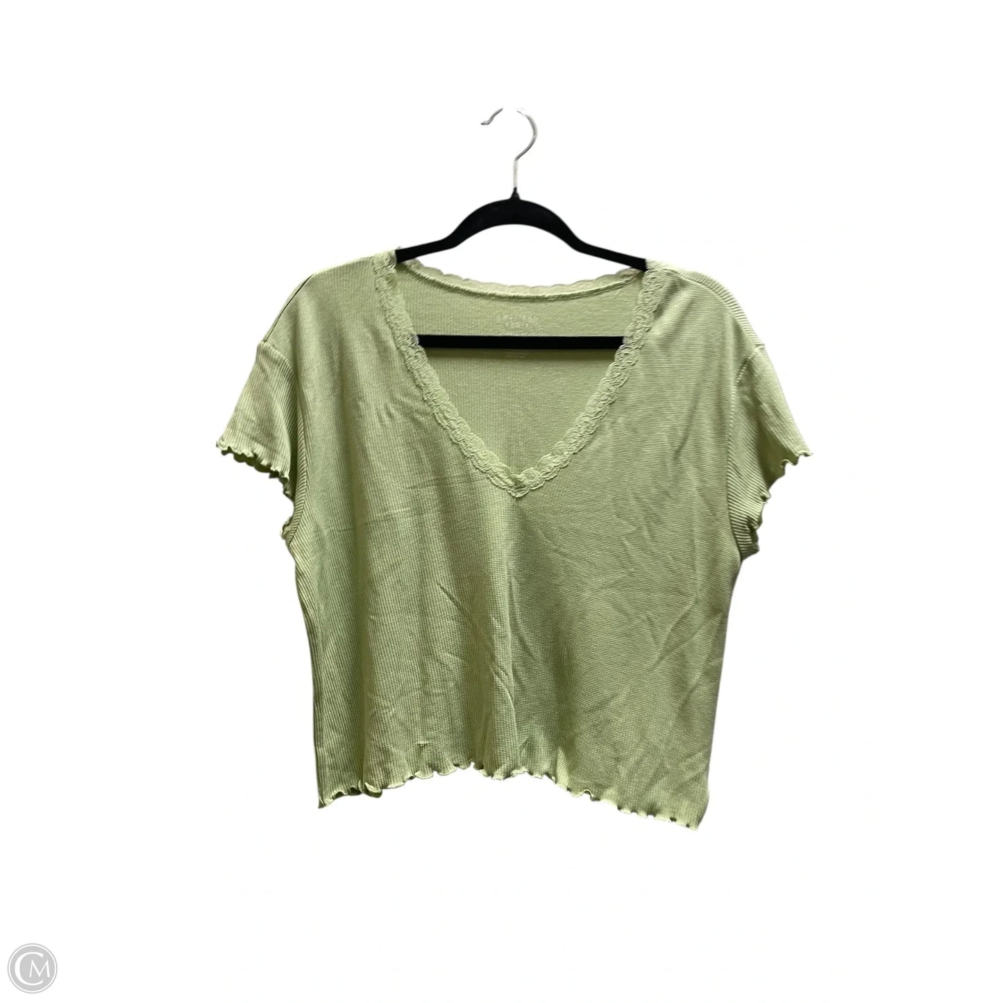 Top Short Sleeve By American Eagle In Green, Size: S