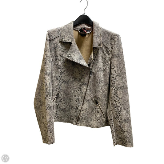 Jacket Moto Leather By Catherine Malandrino In Animal Print, Size: L