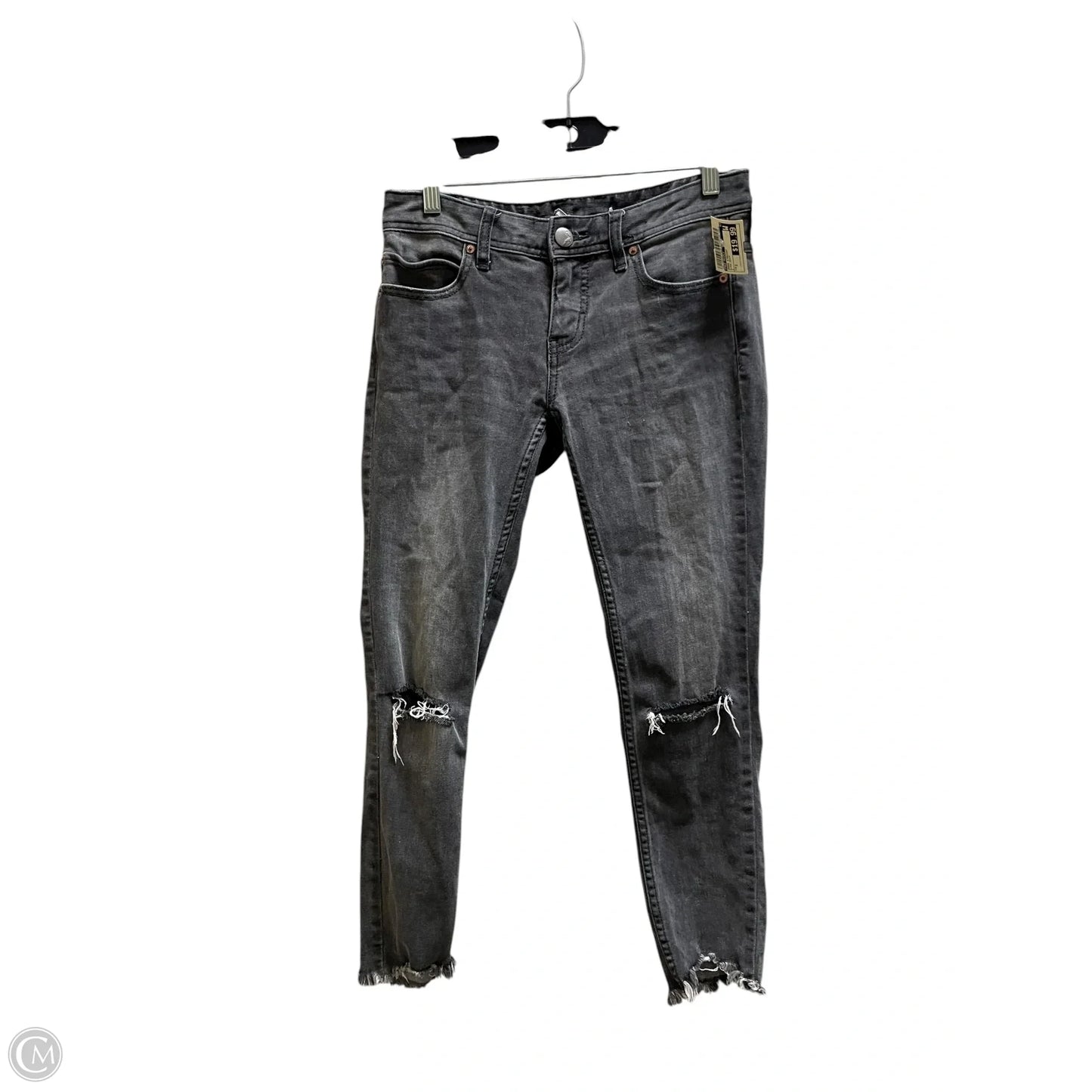 Jeans Straight By Free People In Black Denim, Size: 2