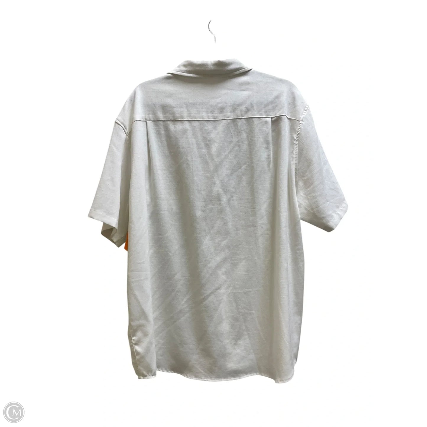 Top Short Sleeve By Clothes Mentor In White, Size: Xxl