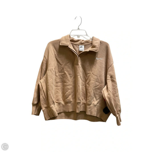 Sweatshirt Collar By Nike In Brown, Size: 1x
