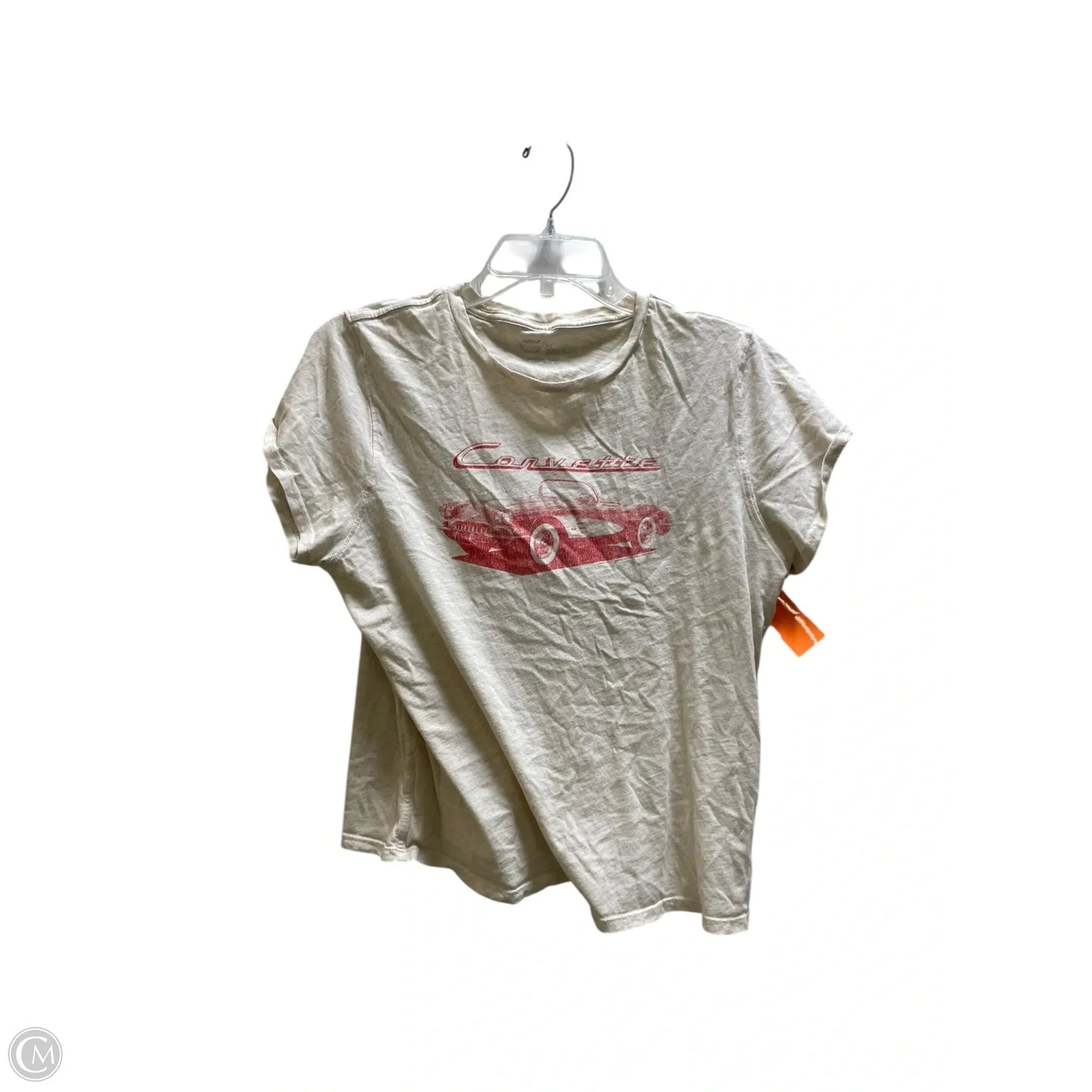 Top Short Sleeve By Aerie In Beige, Size: L