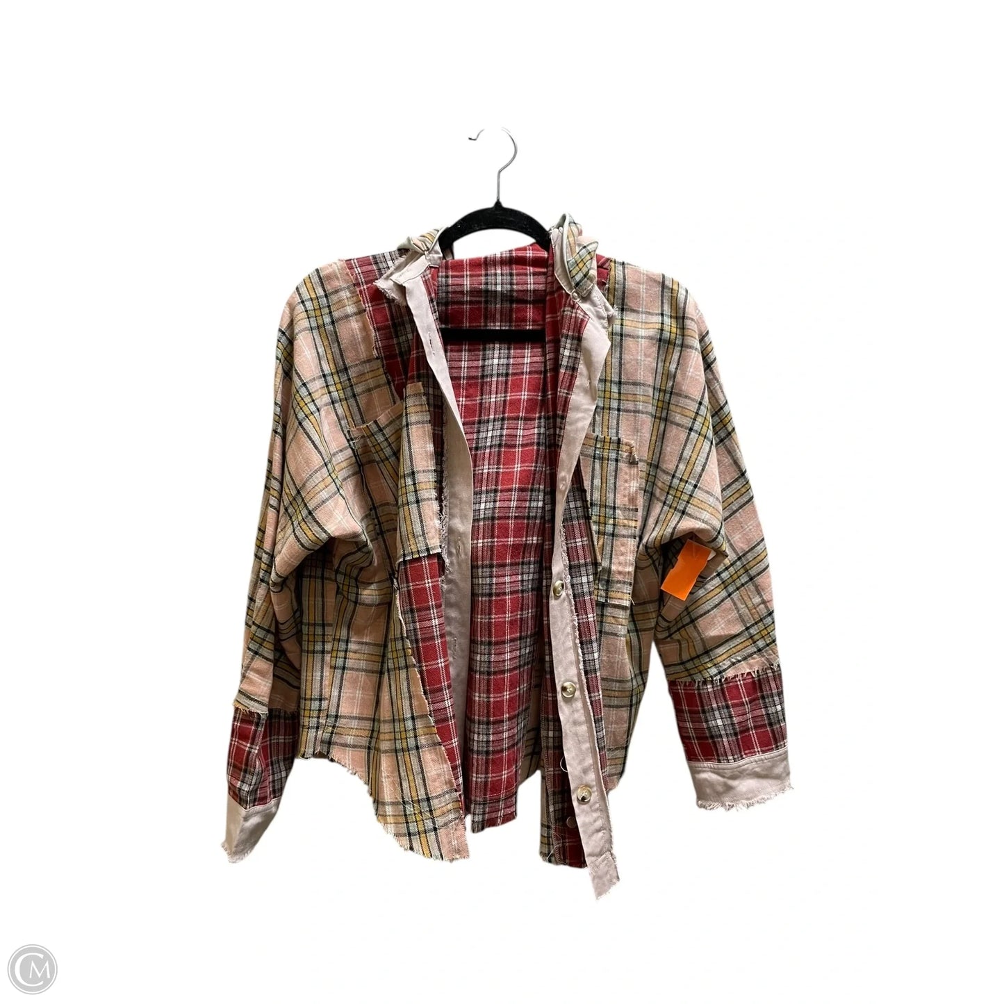 Top Long Sleeve By Miss Me In Plaid Pattern, Size: S