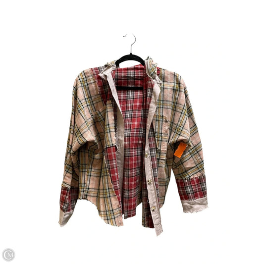 Top Long Sleeve By Miss Me In Plaid Pattern, Size: S