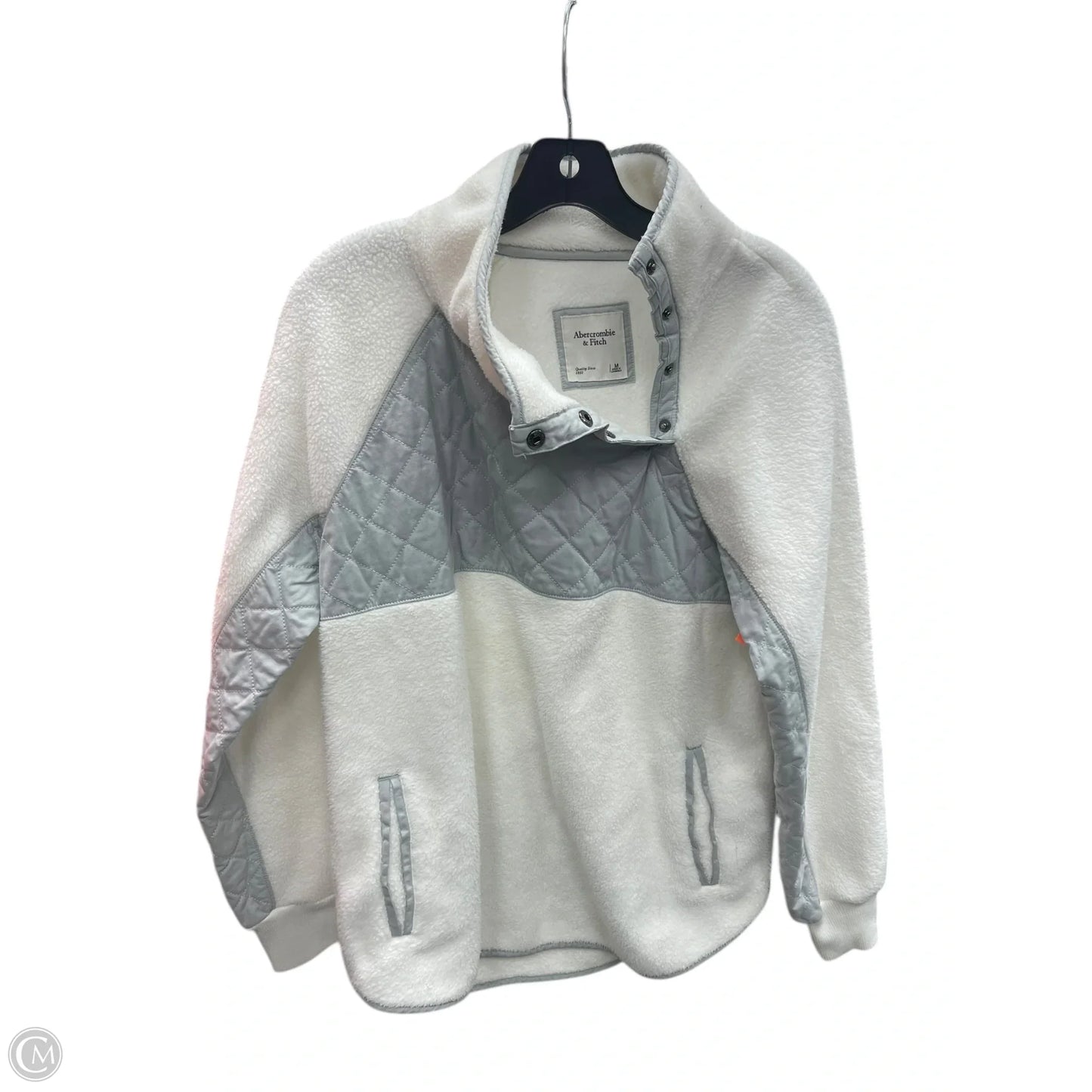 Sweatshirt Collar By Abercrombie And Fitch In White, Size: M