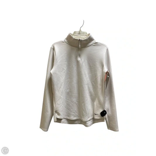 Athletic Jacket By Nike In White, Size: M