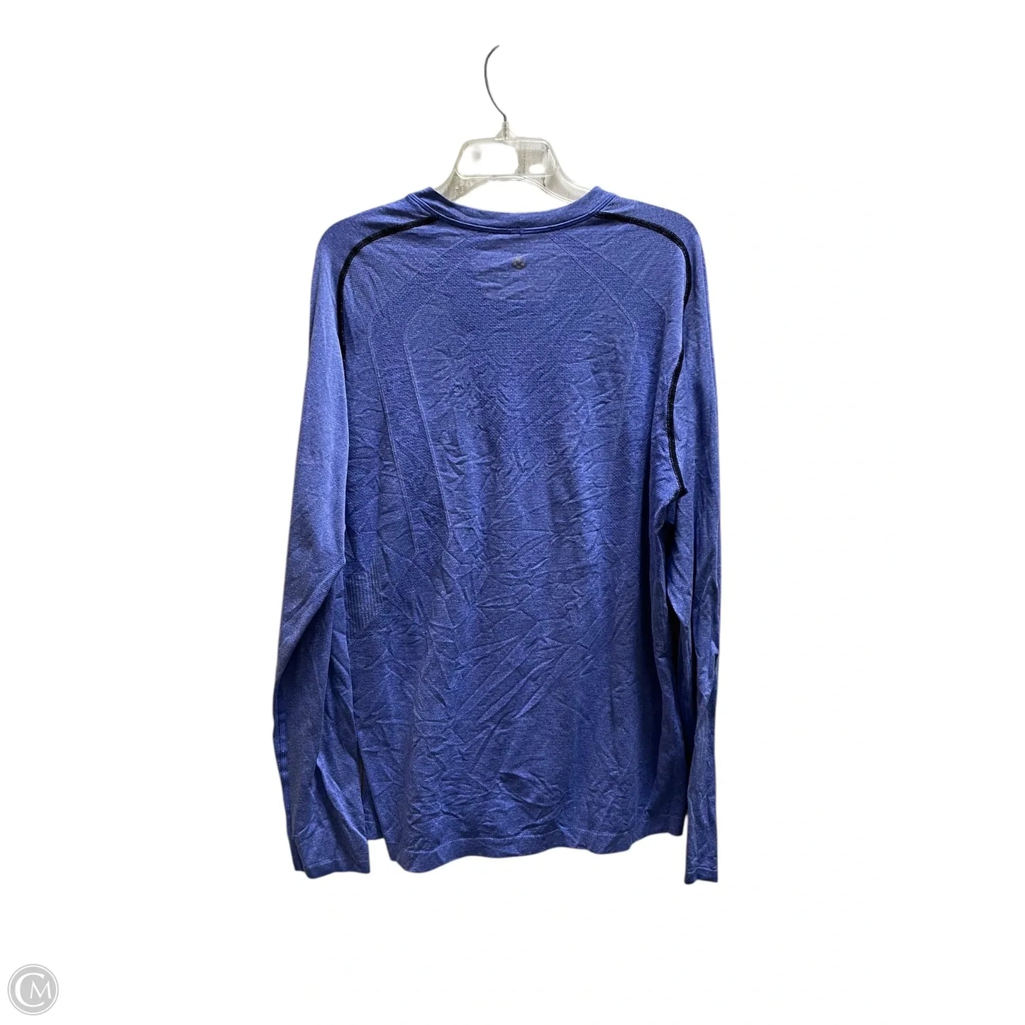 Athletic Top Long Sleeve Collar By Lululemon In Blue, Size: 8
